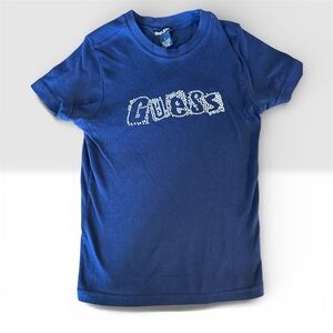 Guess Blue Kids Tee with Logo Design